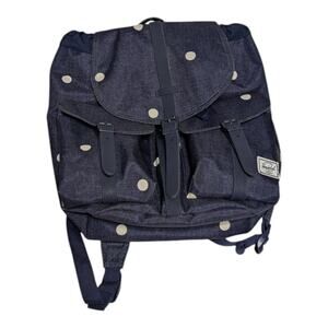 Herschel Supply Co Dawson Backpack Navy Blue Polka Dot White School Nautical
